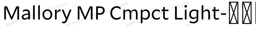 Mallory MP Cmpct Light字体转换